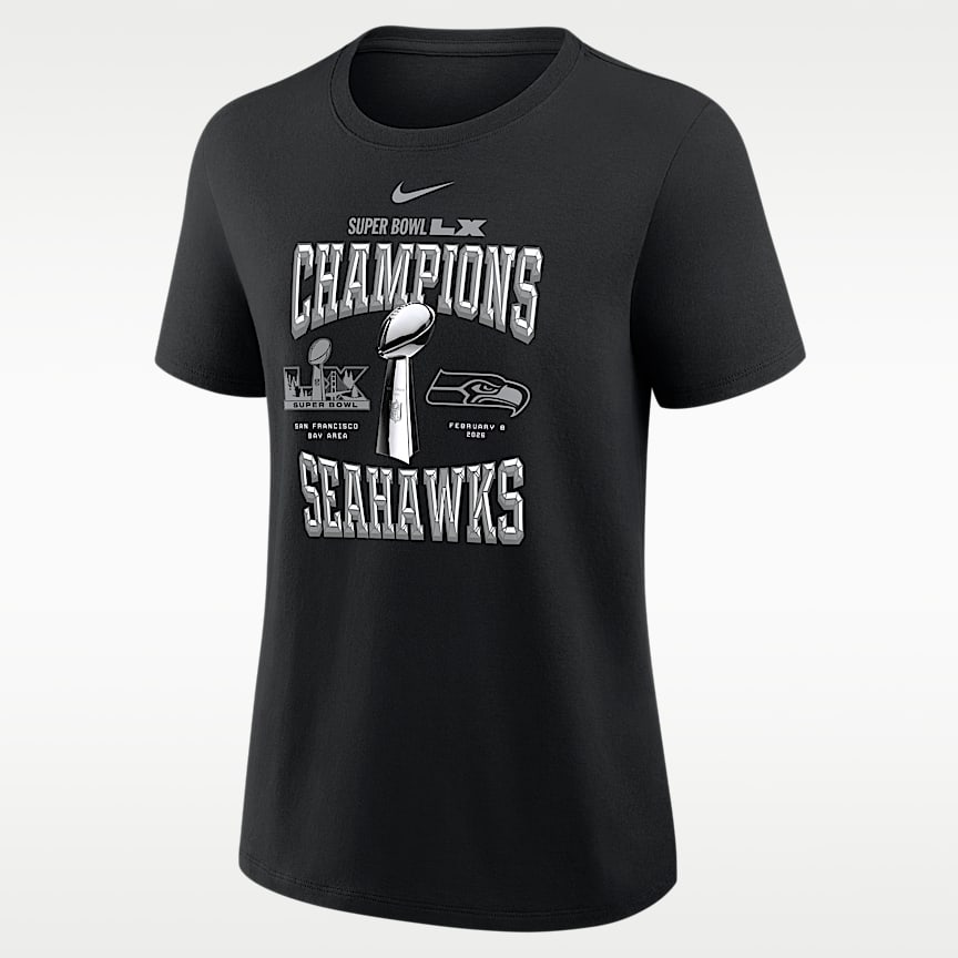 Champion NFL 86 シャツ 44サイズ　ゲーム Seattle Seahawks Super Bowl LX Champions Trophy Collection 2-Hit